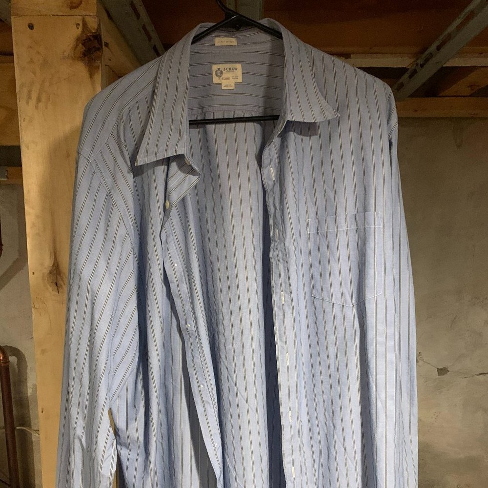 J Crew Blue Dress Shirt XL
